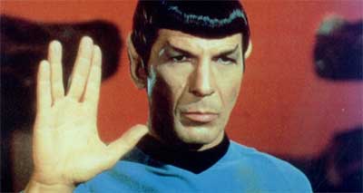 Mr. Spock mit dem Vulkanier-Gru